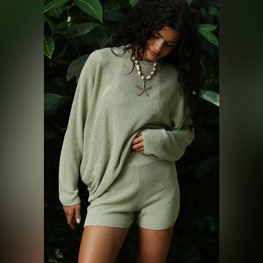 Free People Beach Malibu Solid Surf in Green Haze, Size XL